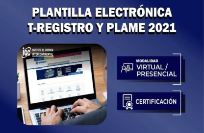 Planilla Electrónica, T-Registro y Plame 2021